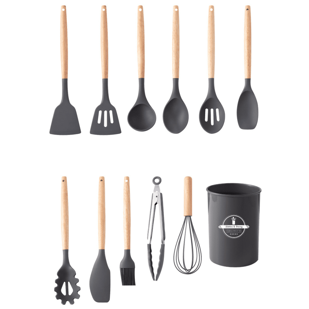 Kit 12 Utensílios de Silicone para cozinha