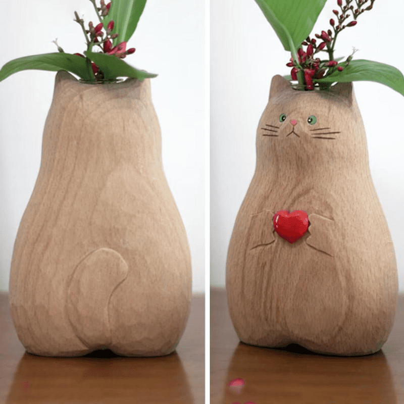 Vaso de Plantas Gatinho Amoroso