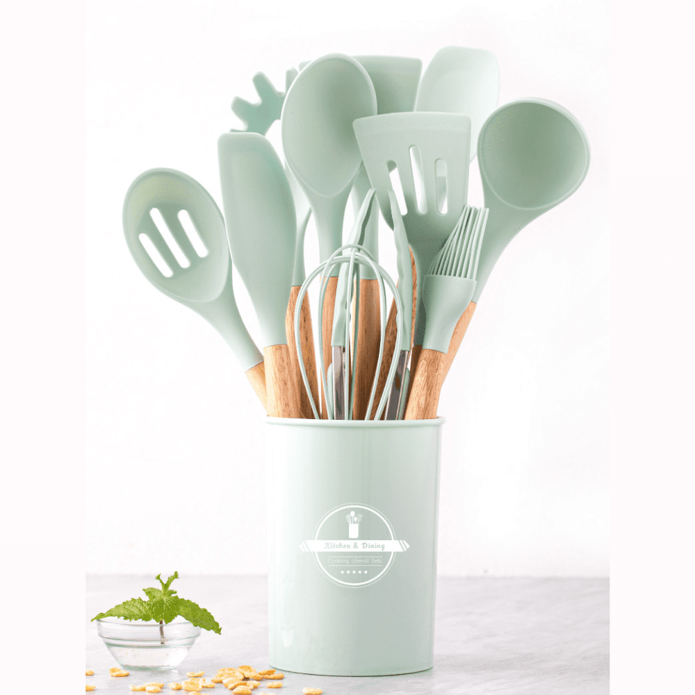 Kit 12 Utensílios de Silicone para cozinha