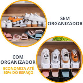 Organizador de Sapatos com Regulagem (Kit com 10)