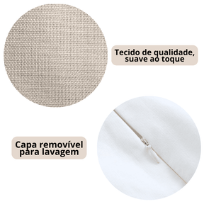 Almofadas Decorativas Kit com 4 Capas + Brinde Nózinho