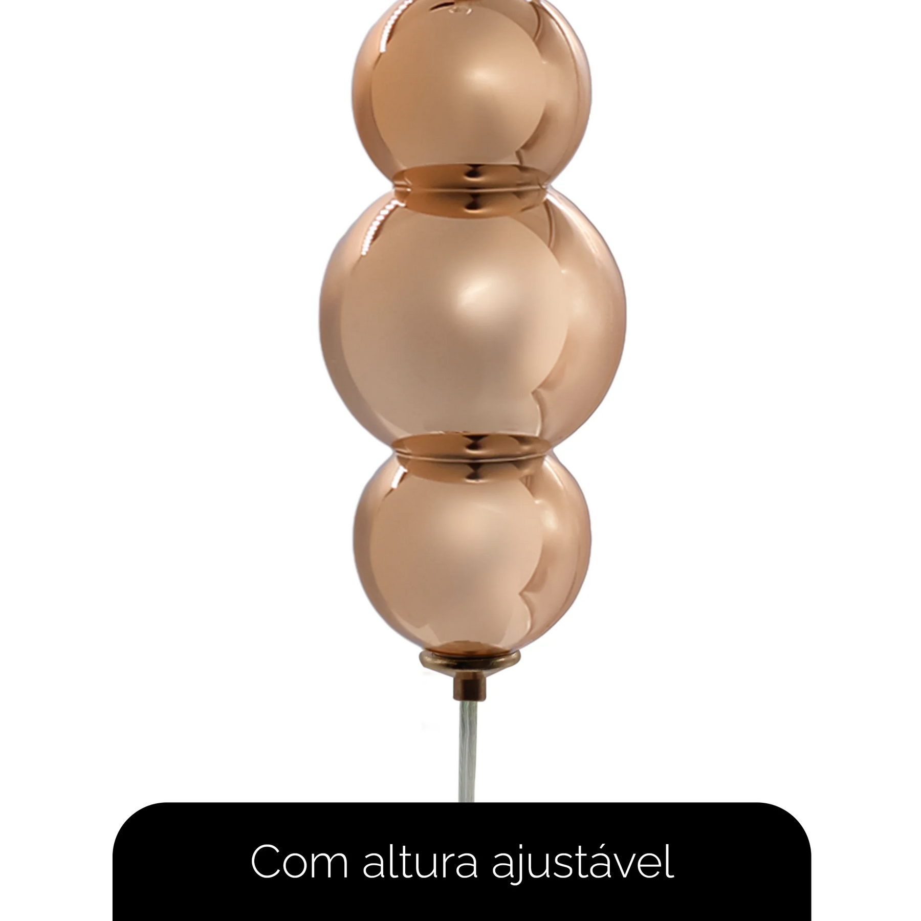 Luminária Pendente Abelha Dourado Led 3 Cores